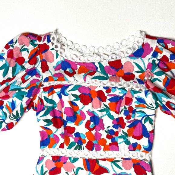 Olivaceous Multicolor Lace Trim Dress - Picture 5 of 10